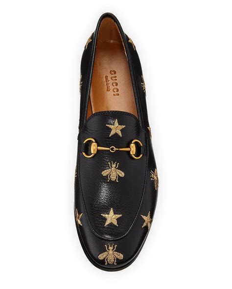 womens black gucci loafer|Gucci bee loafer.